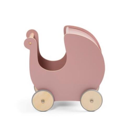 Puppenkinderwagen aus Holz, blossom pink