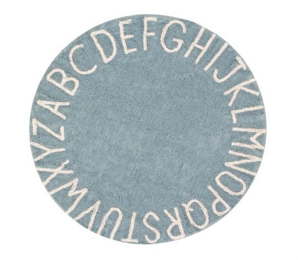 Teppich Round ABC Vintage, Blau